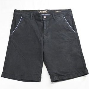 Jack of Spades 33 x 10" Black‎ Stretch Montauk Bermuda Chino Shorts